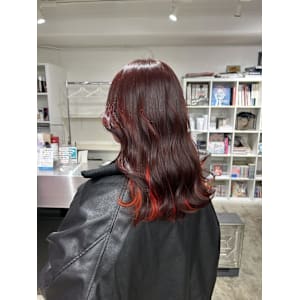 ブリーチなしレッドカラー/インナーカラー/ビビットカラー - Di-KA HAIR sendai【ディーカヘアーセンダイ】掲載中