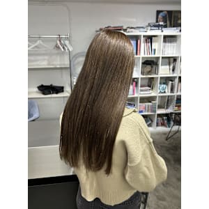 オリーブベージュ/オリーブブラウン/ロング/艶髪/美髪