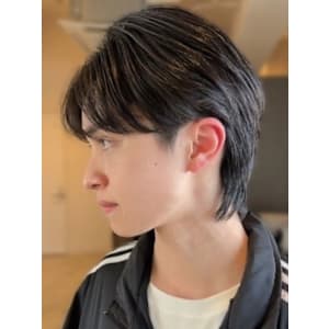 メンズショート ツーブロック カルマパーマ ウルフカット