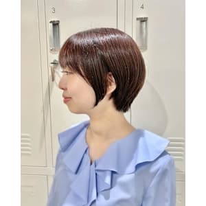 ショート×ボブ×大人ヘア×丸み×冬カラー×横浜×20代