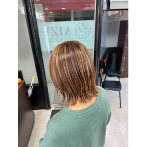 白髪ぼかしハイライト