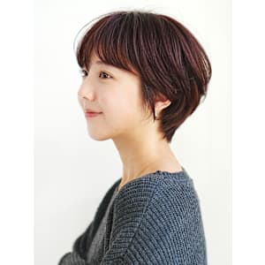 前下がりショート・ボブ/絶壁解消/前髪あり/40代/30代