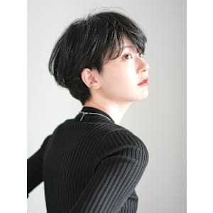 前下がりショート・ボブ/絶壁解消/前髪あり/40代/30代