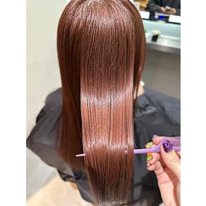 □美髪髪質改善トリートメント＋暖色カラー