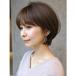 ショート 小顔 ココアベージュ 白髪染め 髪質改善 40代 - abilita 警固【アビリタ ケゴ】掲載中