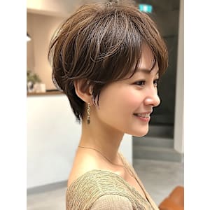 ショート 小顔 白髪ぼかし ココアベージュ ボブ 40代 - abilita 警固【アビリタ ケゴ】掲載中