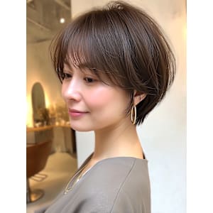 ショートヘア 小顔 ボブ ココアベージュ 白髪染め 40代 - abilita 警固【アビリタ ケゴ】掲載中