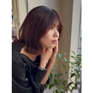 ピンクブラウン×ミディアムレイヤー