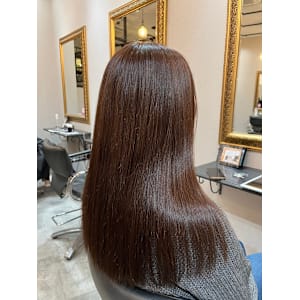 髪質改善/透明感カラー/顔まわりレイヤー/カット/韓国/前髪