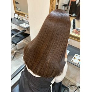 髪質改善/透明感カラー/顔まわりレイヤー/カット/韓国/前髪