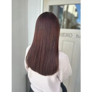 ミディアムヘア/暖色カラー