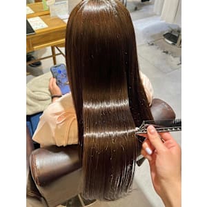 ツヤ髪ナチュラルブラウンショコラブラウン髪質改善カラー