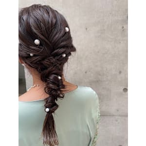 ルーズ編みおろしスタイル