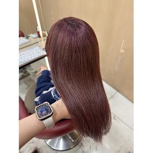 ブリーチ1回で作るピンクカラー