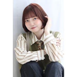 大人ボブ×ミニマルボブ×オレンジブラウン×20代ヘア×30代