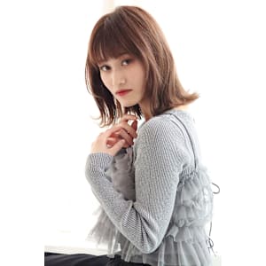 セミディ/シアーカラー/くびれヘア/レイヤースタイル