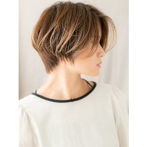 ヘーゼルブラウンハイライトマッシュショートボブ20代30代 - COVER HAIR bliss【カバーヘア ブリス】大宮/大宮西口店【カバー ヘア ブリス オオミヤ オオミヤニシグチテン】掲載中
