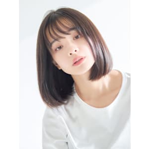 暗髪カラー×シースルーバング