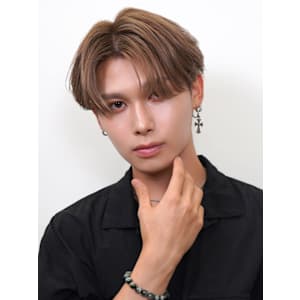 メンズカット×コンマバング×ブリーチ