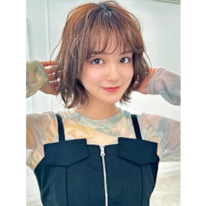 ふんわりミディアム×マロンベージュ