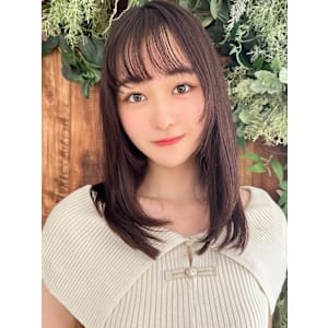 ショコラブラウン×シースルーバング