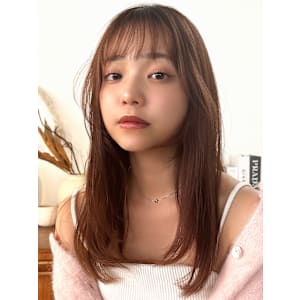 ウォームベージュ×ストレートレイヤー