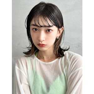 シースルーバング×インナーカラー