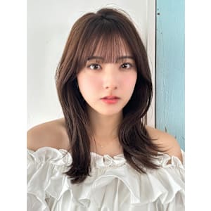 ココアブラウン×セミロング