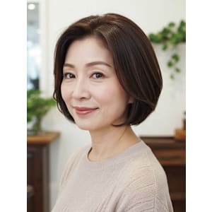 50-60代にオススメ★美形シルキーボブ