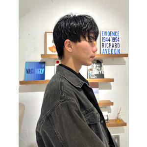 学生カットメンズショートシースルーバング