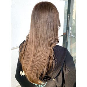 アッシュベージュ 髪質改善カラー ハイトーン ダブルカラー