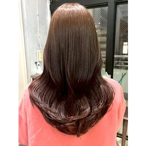 ピンクベージュ レイヤーカット 髪質改善カラー ロング - 髪質改善 SEPT. 天神大名【カミシツカイゼン セプト テンジンダイミョウ】掲載中