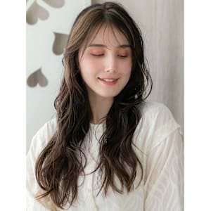 フェイスフレーミングミストバングエアリーロング20代30代