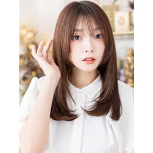 姫カットレイヤー透けバングストレートロング　チャコールグレー - COVER HAIR bliss【カバーヘア ブリス】志木/志木南口駅前店【カバーヘア ブリス シキ シキミナミグチエキマエテン】掲載中