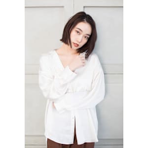 【Totia本通】切りっぱなしボブ×ラベンダーブラウン