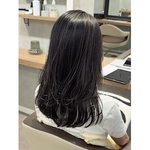 細めハイライトグレージュ