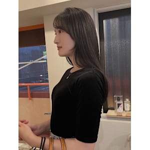 暗髪グレージュ/髪質改善カラー