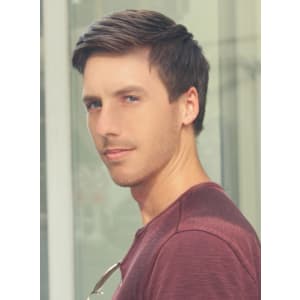 刈り上げセンターパートサーフカールフェザーパーママレットヘア