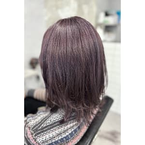 くすみバイオレットのレイヤーミディ