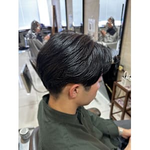 30代大人男性マッシュ×センターパートニュアンスパーマ