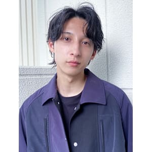 センターパート/メンズウルフカット