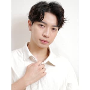 センターパートメンズショート