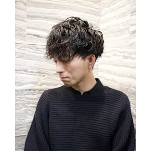無造作マッシュパーマ[渋谷/理容室/シェービング/]