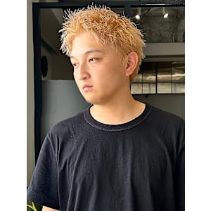 スパイキーショート×ベージュ