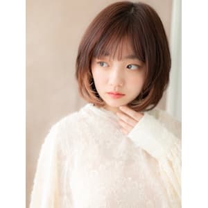 イヤリングカラーミディアムレイヤーカット丸みボブ20代30代 - COVER HAIR bliss【カバーヘア ブリス】上尾/上尾西口店【カバーヘアブリス アゲオ アゲオニシグチテン】掲載中