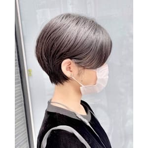 ショート×ショートボブ×丸み×前髪×20代×30代×横浜