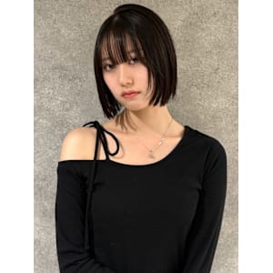 切りっぱなしボブ 黒髪 顔周りカット 前髪カット 髪質改善	 - CAPA  central 天神・大名店【キャパ セントラル テンジン ダイミョウテン】掲載中