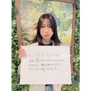 髪に自信がもてました！！お客様のお声☆