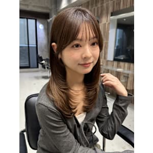 レイヤーカット/ハッシュカット/シャギー/マロンベージュ