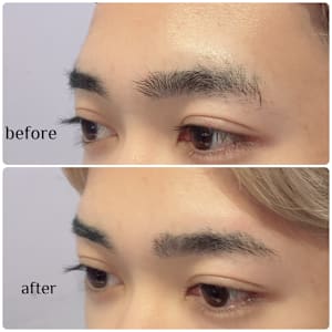 ストレート眉毛【高田馬場　眉毛Wax出来るヘアサロン】